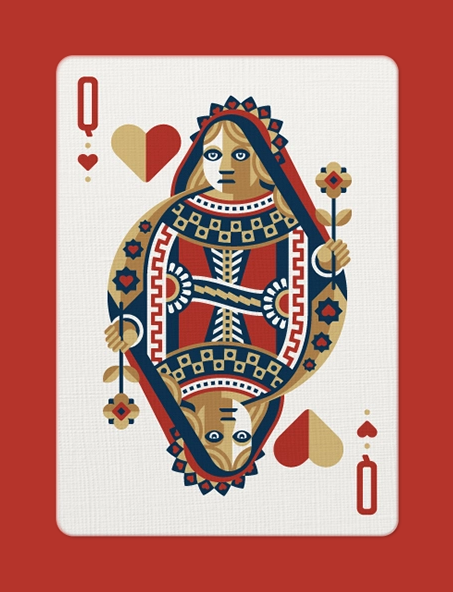 This meme is a screenshot of a playing card with the Queen of Hearts. The text "I'm not arguing, I'm just explaining why I'm right" appears in a caption-like bubble above the queen's head.